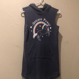 SLEEVELESS SWEATSHIRT HOODIE DRESS